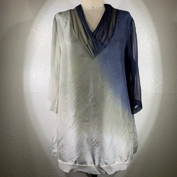 Viviana Uchitel Gradient Elaine Rouged Mesh Insert NWT - Picture 1 of 8